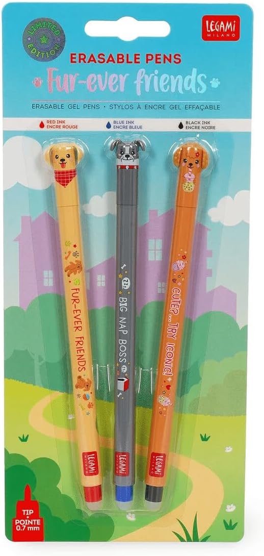 Legami Set 3 Penne Cancellabili ErasablePen Fur-ever friends