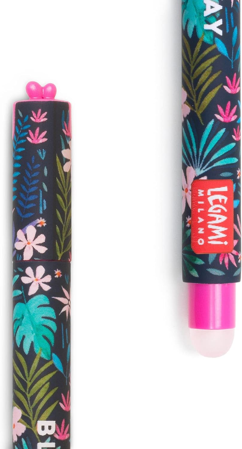 Penna Gel Cancellabile Erasable Pen Flora Colore Turchese