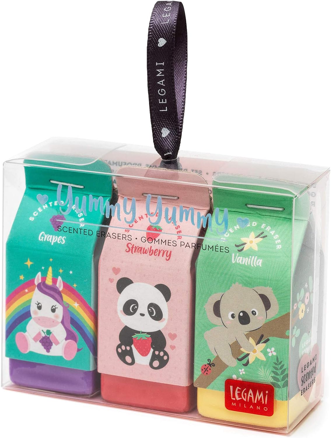 Set di 3 gomme da cancellare profumate Legami Yummy Yummy