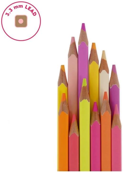 Set di 12 Matite Colorate - Live Colorfully