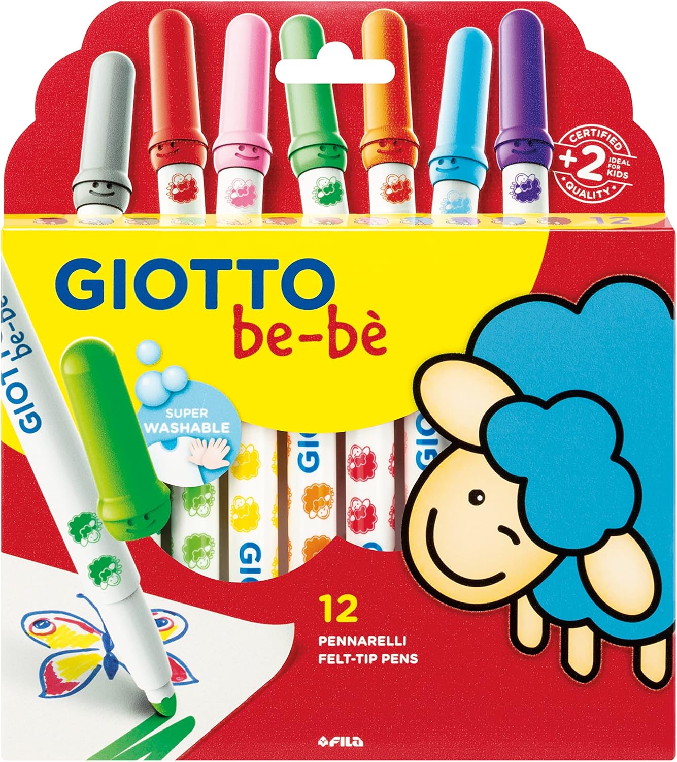 Giotto Bebe' Pennarelli Super Lavabili - 12 Pezzi