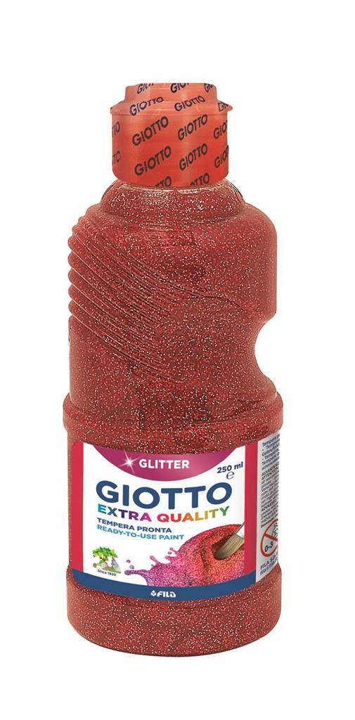Giotto Tempera Glitter 250ml - Rosso