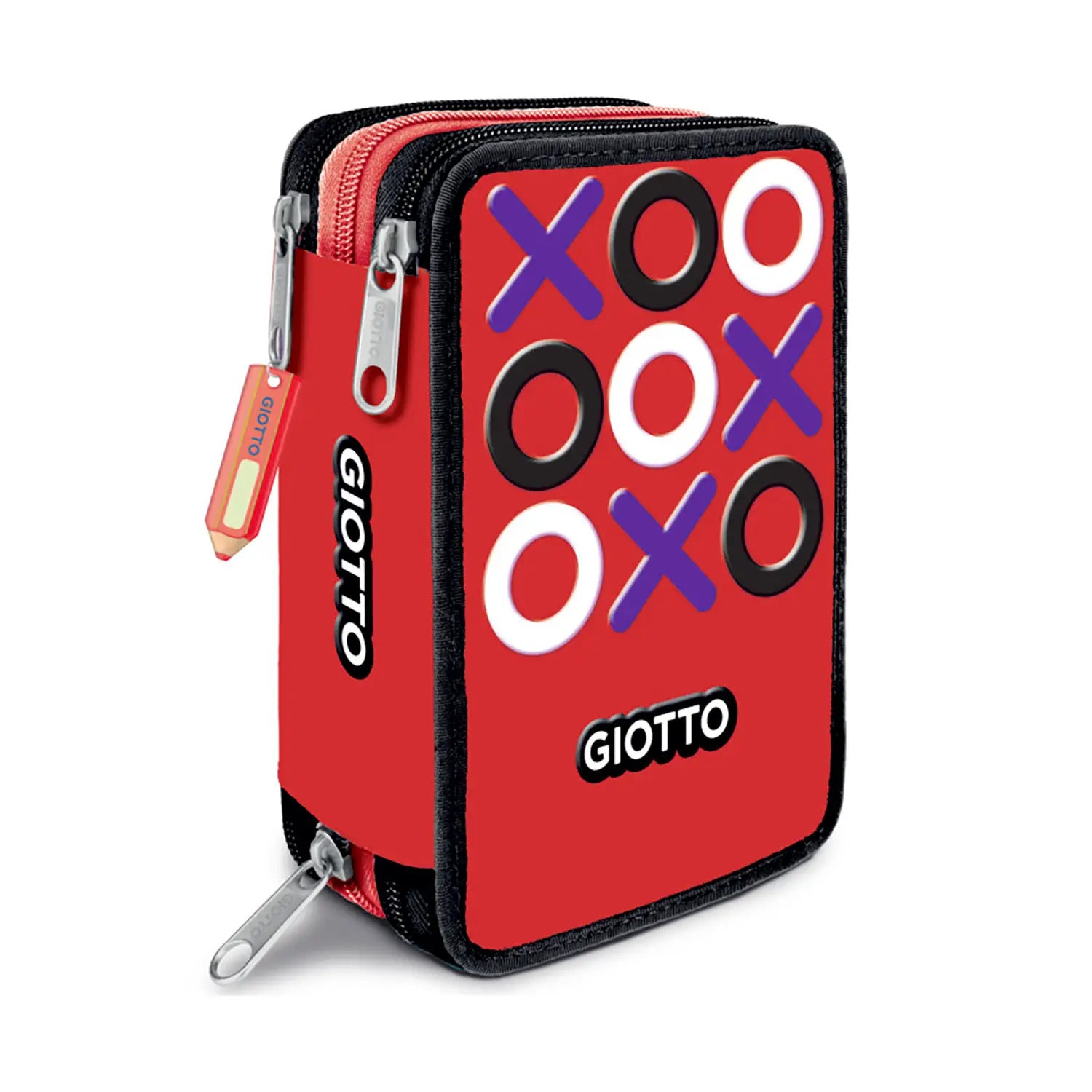 Astuccio 3 zip Tris - Rosso