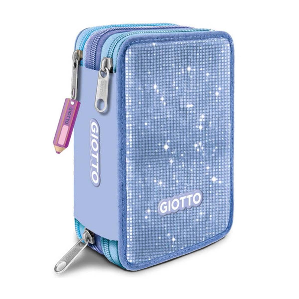 Astuccio 3 zip Super Crystal - Lilla