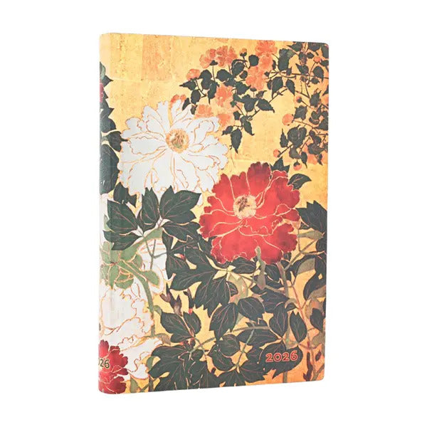 Paperblanks 2026 Natsu Fiori Rinpa - Mini Settimanale Orizz.
