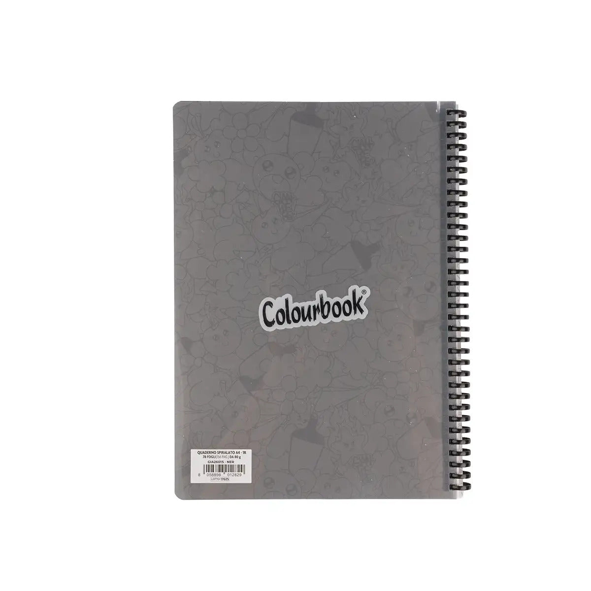 Quaderno spiralato soft Gianpiero 5MM - Nero con fiamma