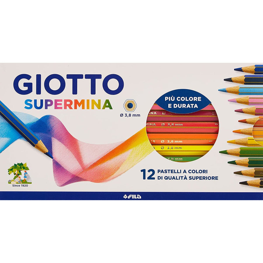 Pastelli Giotto supermina astuccio da 12 pz