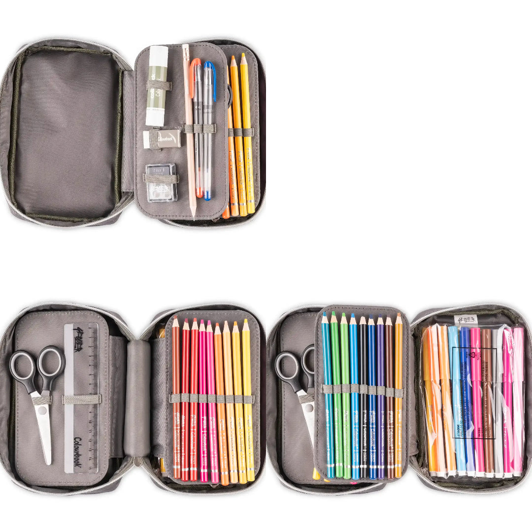 Colourbook - Astuccio 1 zip Geolier - Militare