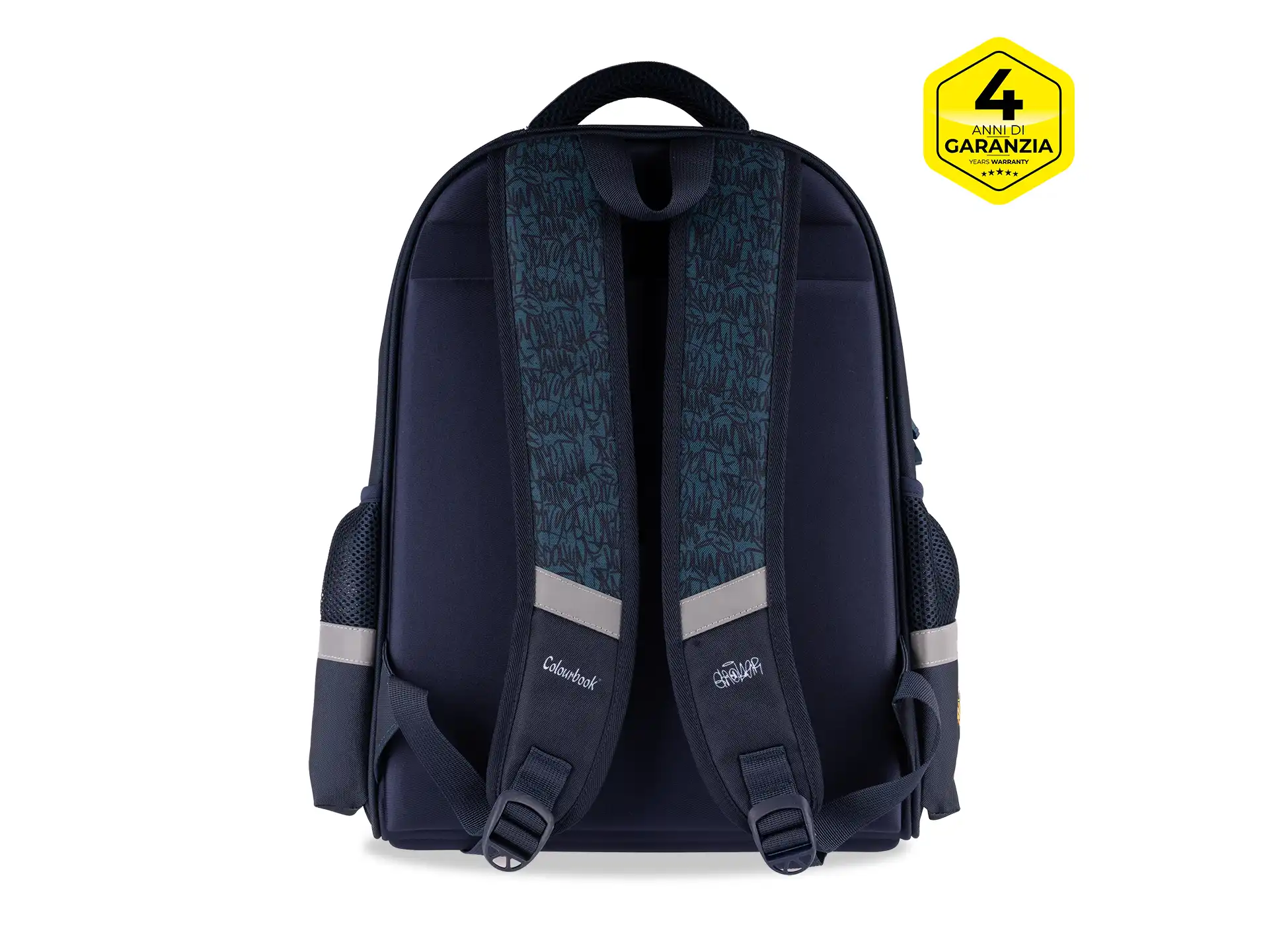 Zaino scuola Geolier con cuffie omaggio - Graffiti Blu