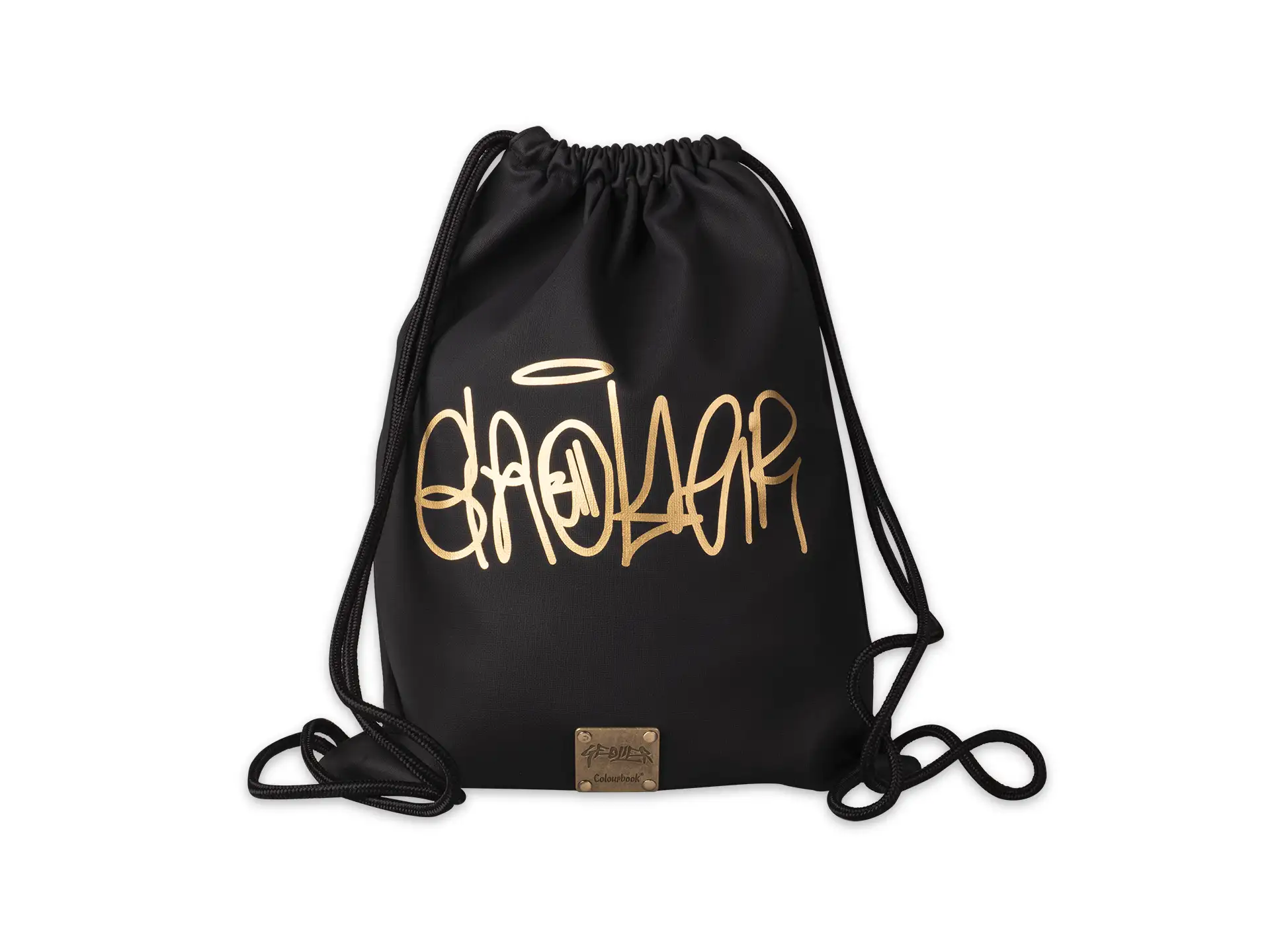 Colourbook - Sacca con coulisse Geolier - Black Rubber