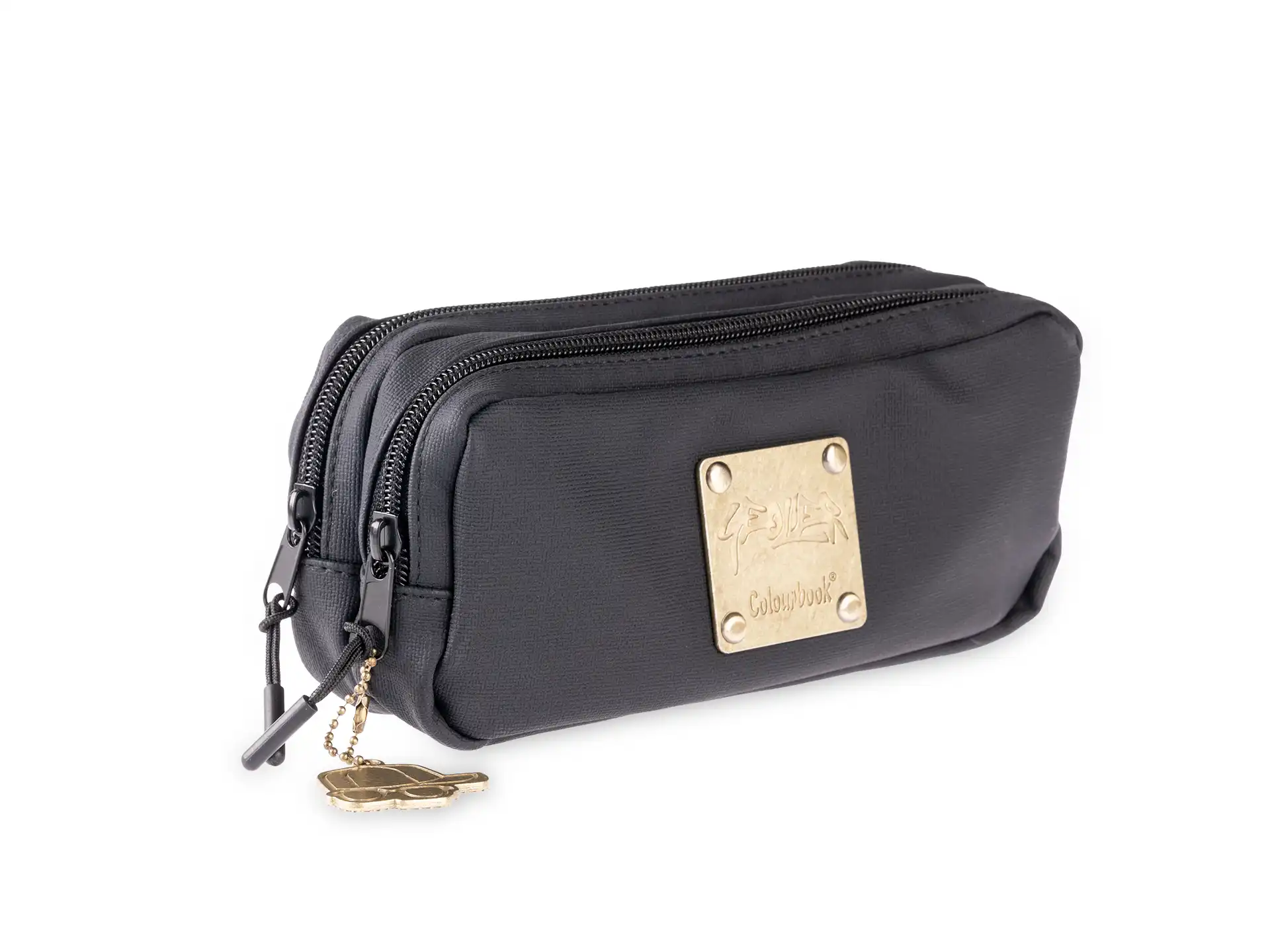 Colourbook - Astuccio due zip Geolier - Black Rubber