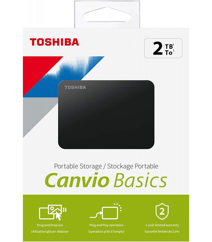 Toshiba 2TB Canvio Basics Portable External Hard Drive USB