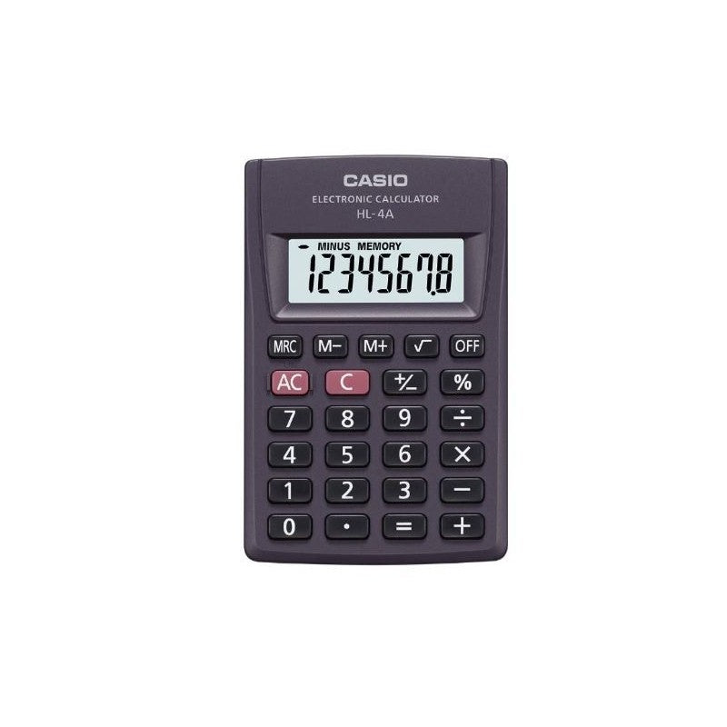 Casio HL-4A Calcolatrice tascabile Antracite Display 8 cifre