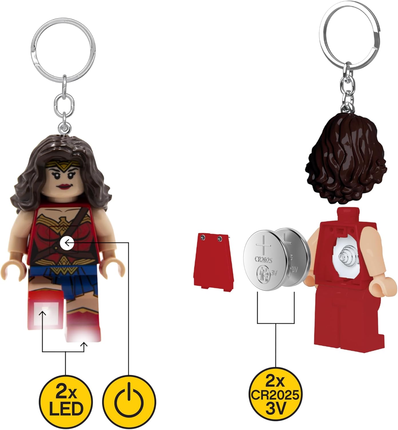 LEGO Torcia Led Portachiavi - Wonder Woman
