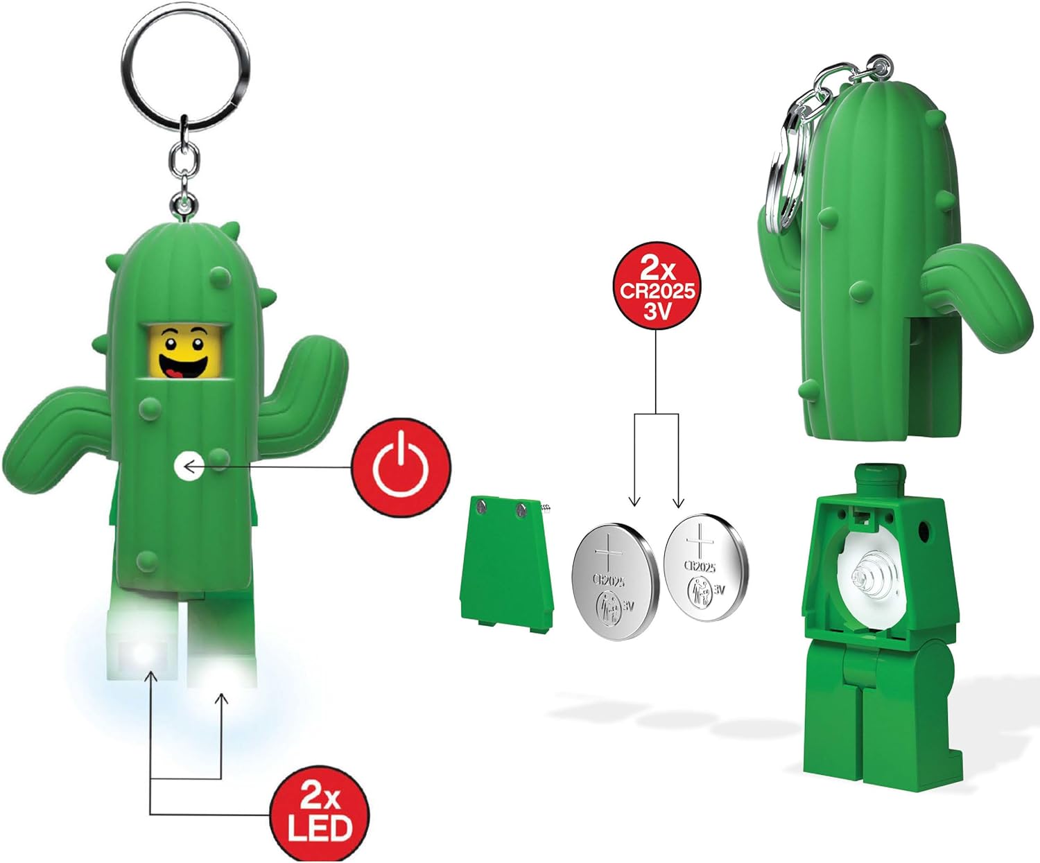 LEGO Torcia Led Portachiavi - Cactus Boy