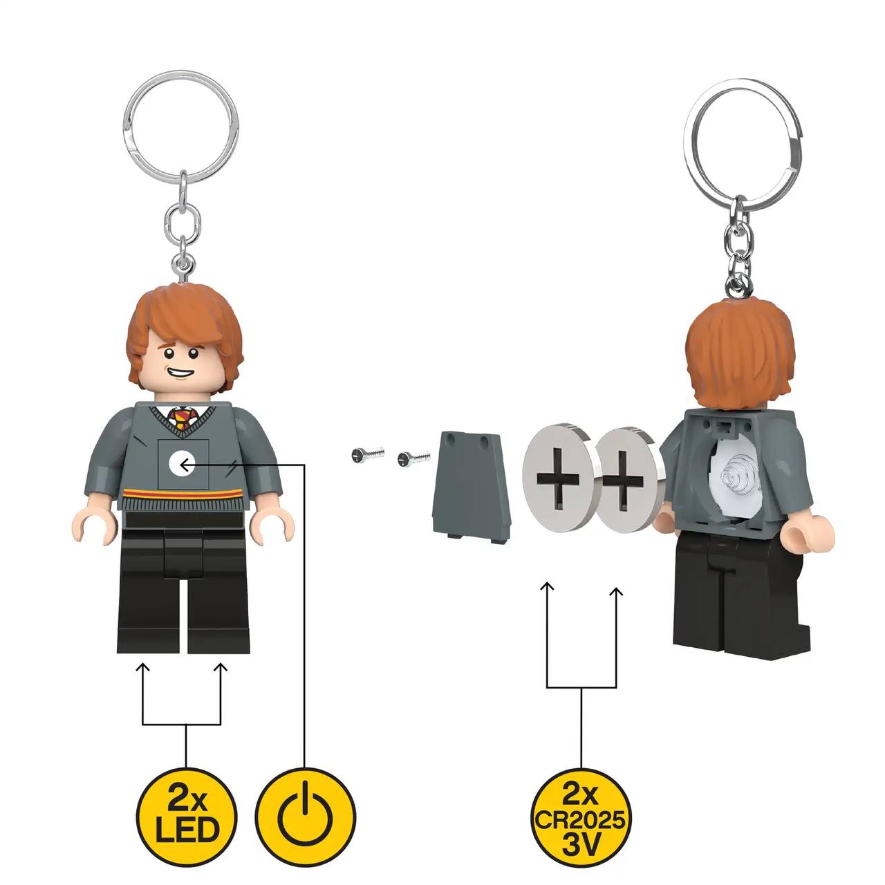 LEGO Torcia Led Portachiavi - Ron Weasley