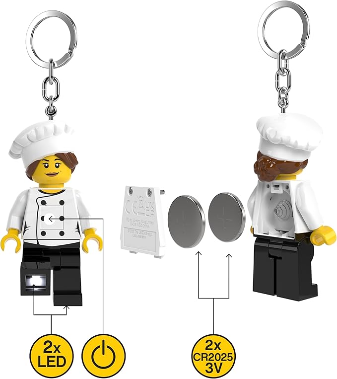 LEGO Torcia Led Portachiavi - Lady Chef Girl