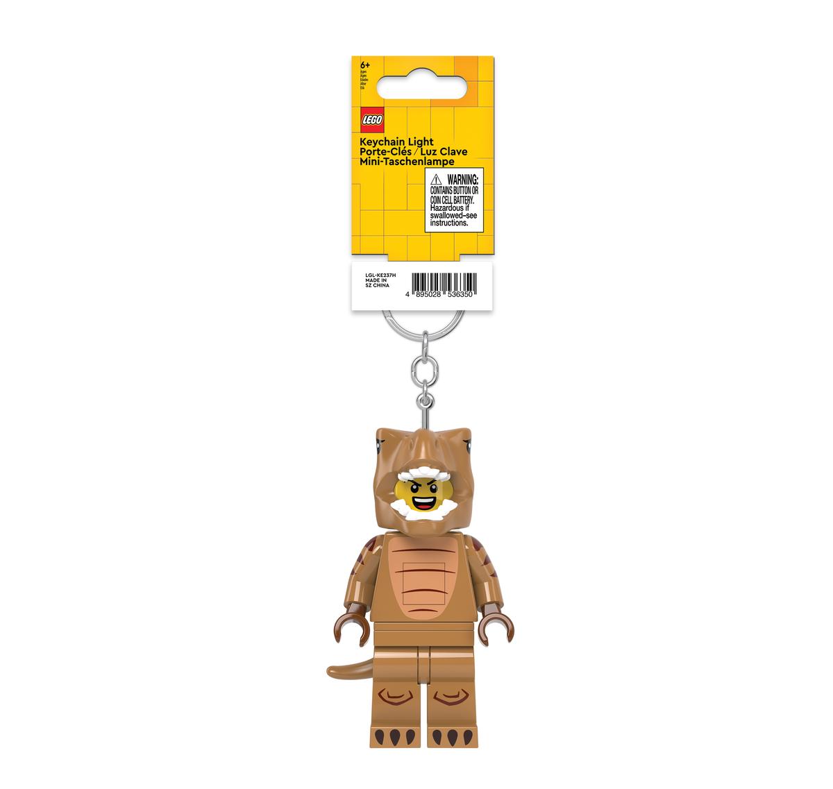 Lego - Torcia portachiavi LED - Fan in costume da T-Rex