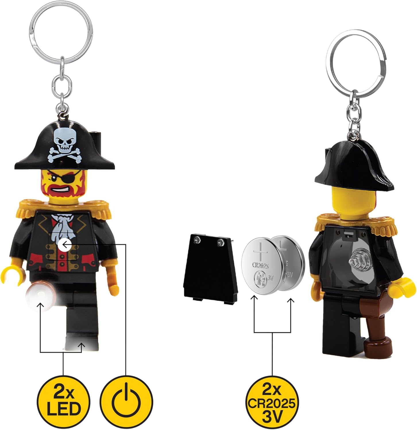 LEGO Torcia Led Portachiavi - Captain Brickbeard