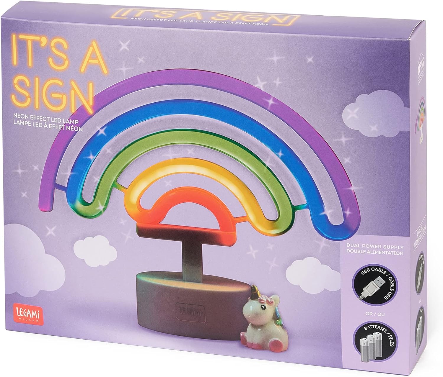 Lampada led effetto neon It’s a Sign a tema Rainbow