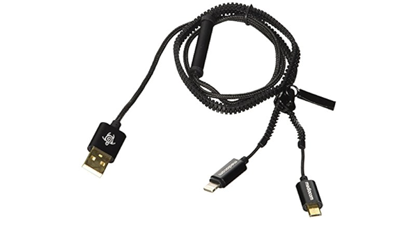 CAVO ZIP MICRO USB - LIGHTNING BIANCO