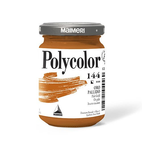 MAIMERI VASETTO ACRILICO POLYCOLOR DA 140 ML ORO PALLIDO