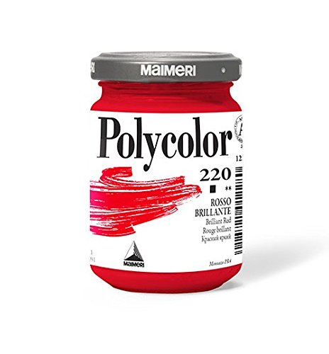 MAIMERI VASETTO ACRILICO POLYCOLOR DA140 ML ROSSO BRILLANTE