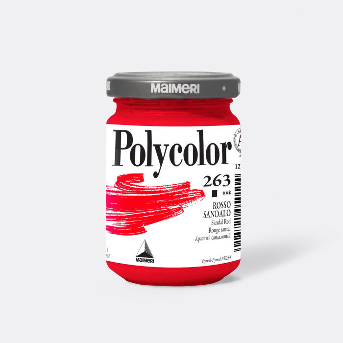 VASETTO ACRILICO POLYCOLOR DA140 ML ROSSO SANDALO
