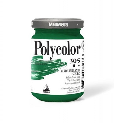 VASETTO ACRILICO POLYCOLOR DA140 ML VERDE BRILLANTE SCURO