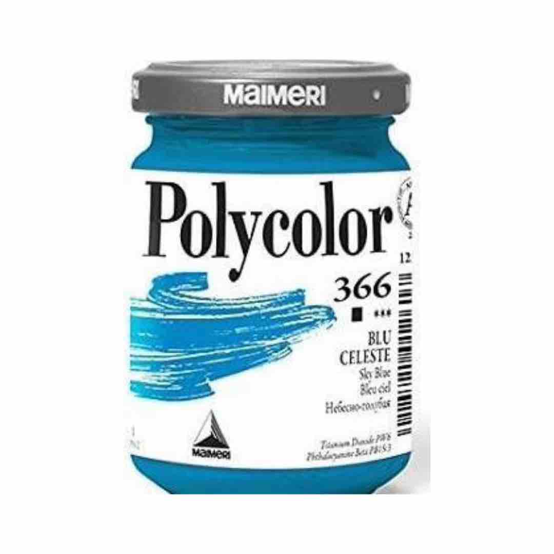 MAIMERI VASETTO ACRILICO POLYCOLOR DA 140 ML BLU CELESTE