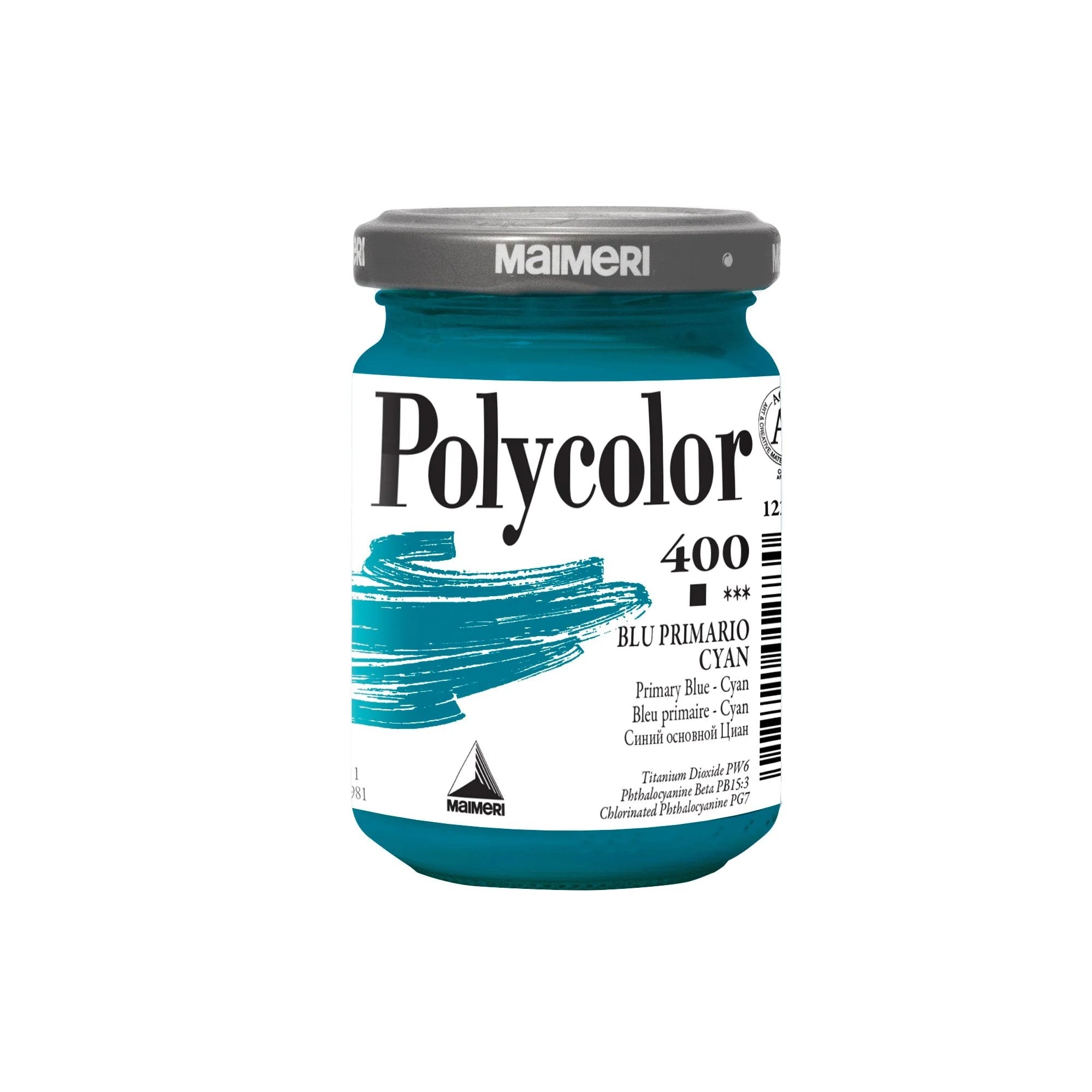 MAIMERI VASETTO ACRILICO POLYCOLOR DA 140 ML BLU PRI.CIANO