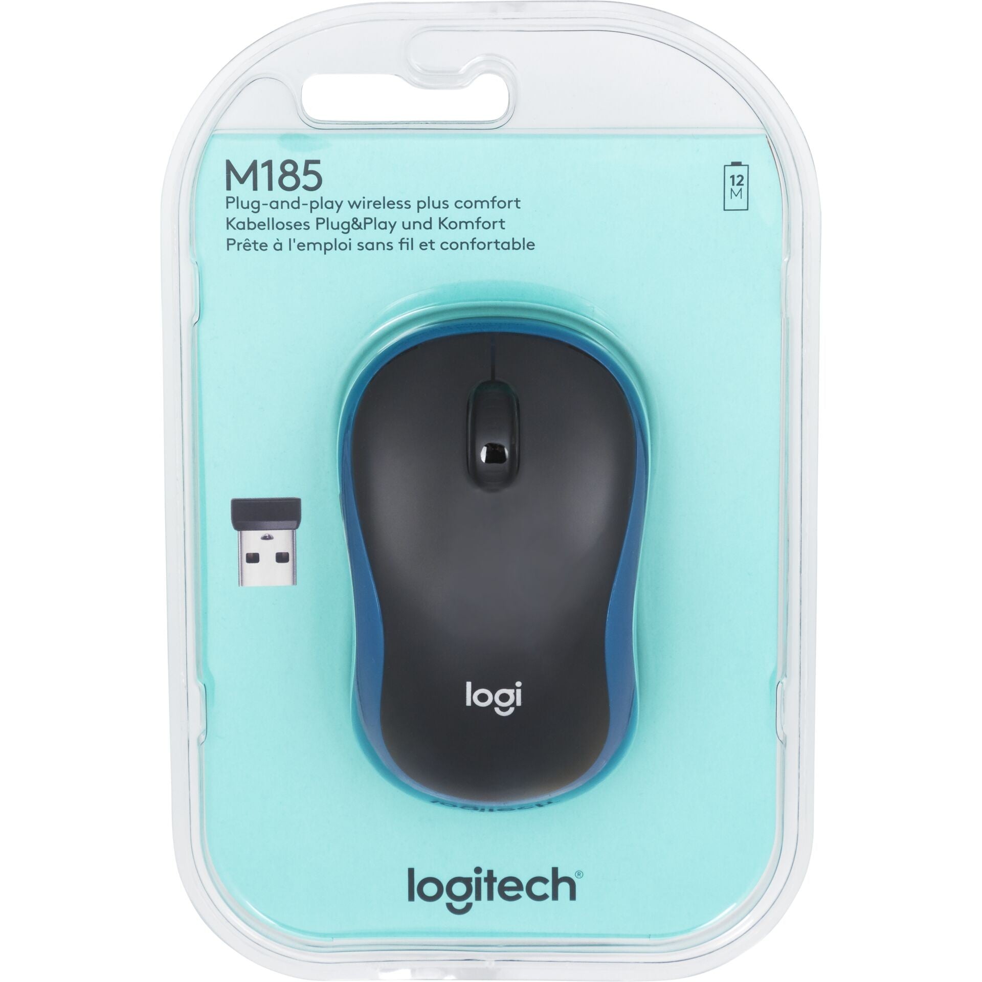 MOUSE WIRELESS M185 GREY Mouse comodo  resistente  affidabil