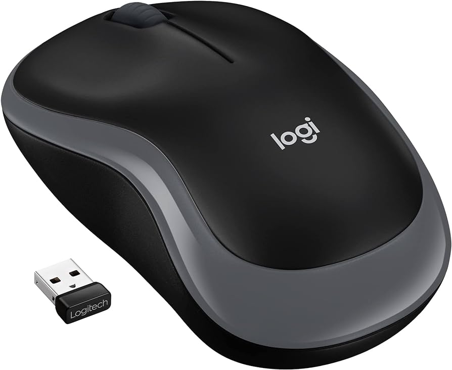 MOUSE WIRELESS M185 GREY Mouse comodo  resistente  affidabil