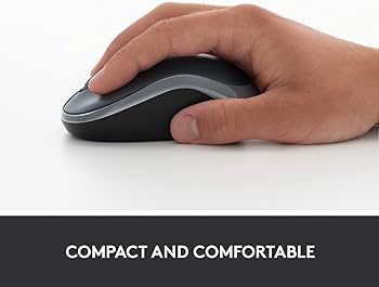MOUSE WIRELESS M185 GREY Mouse comodo resistente affidabil