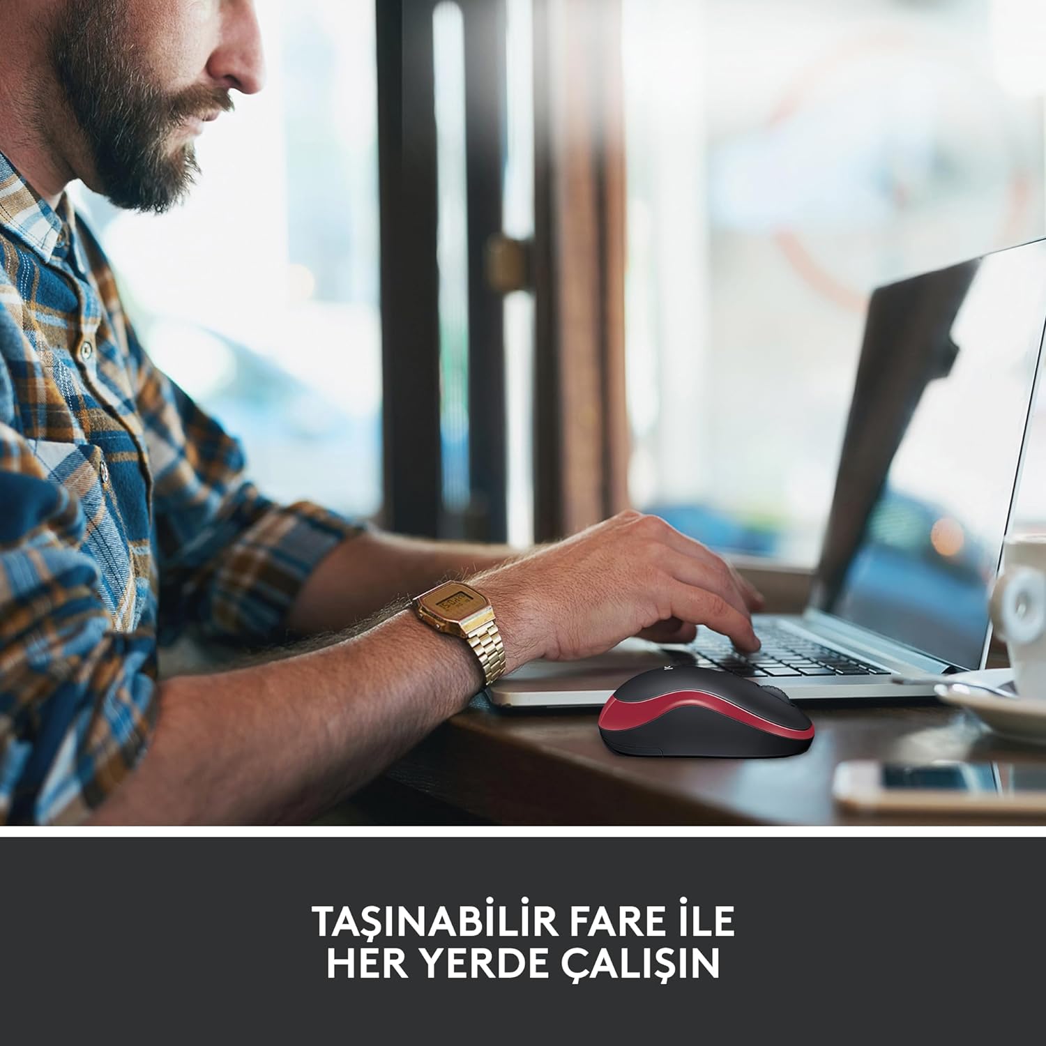 MOUSE WIRELESS M185 ROSSO