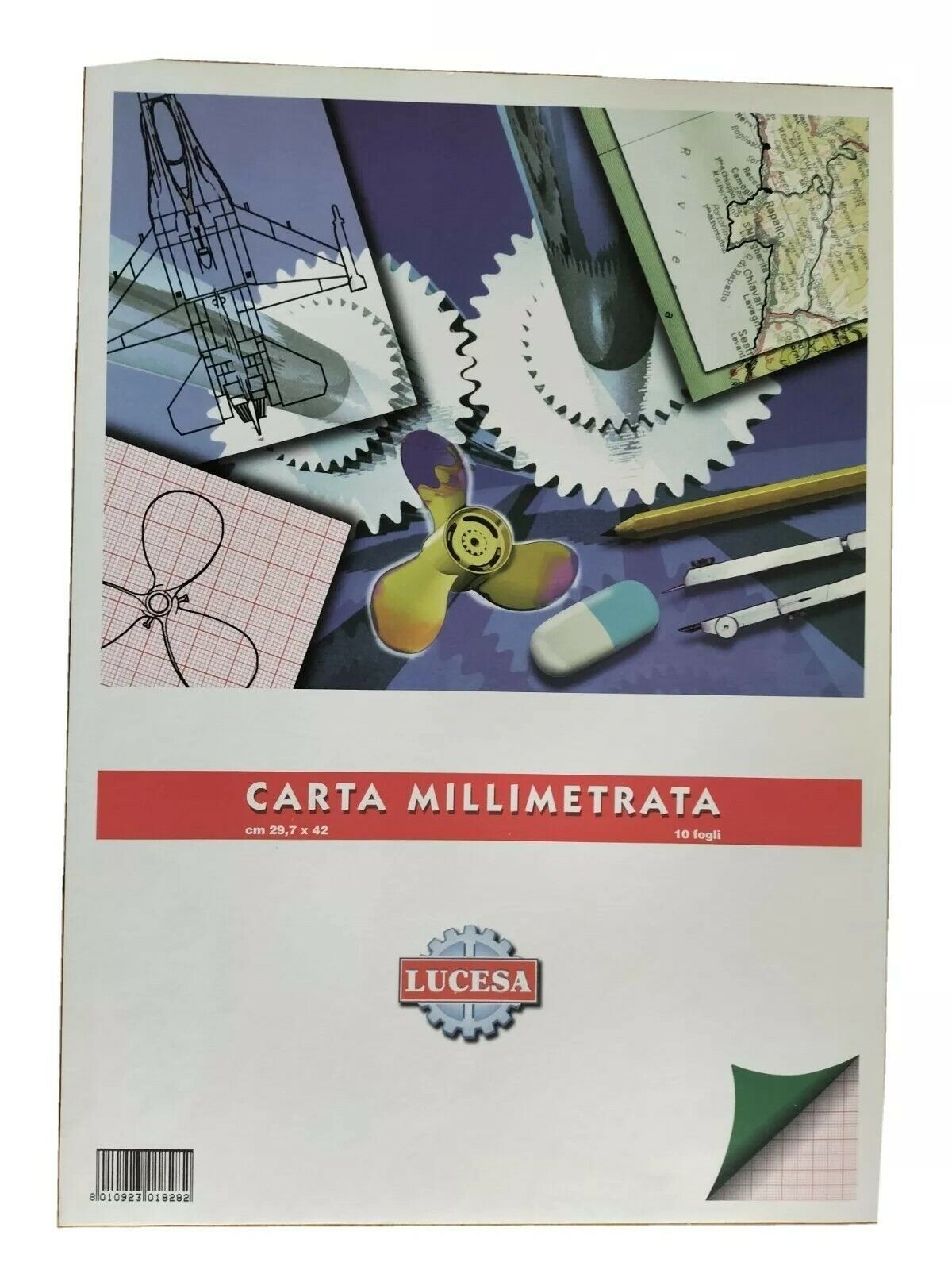 Carta Millimetrata LUCESA - Blocco da 10 fogli A3 29 7x42cm