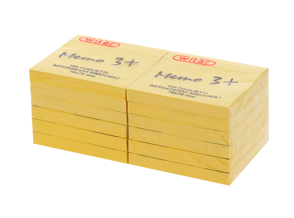 CF 12 Pz. Wiler Post-it foglietti autoadesivi giallo 75 x 75