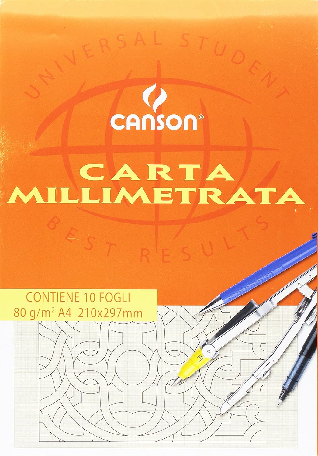 Blocchi carta millimetrata 10 fogli A4 230X330 80 GR.