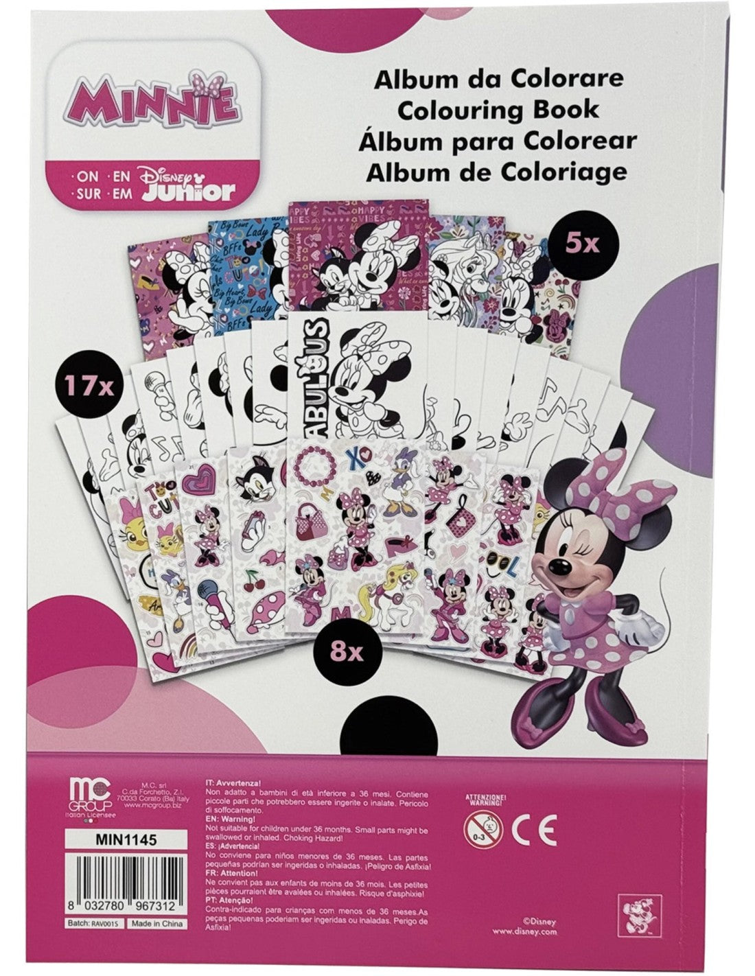 Disney Minni - Album da colorare con adesivi