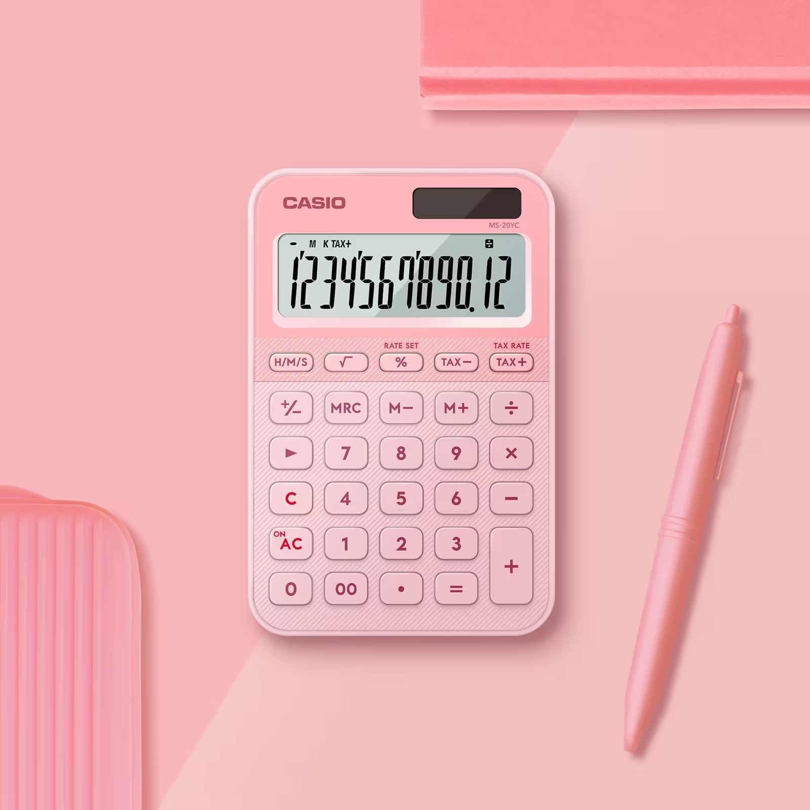 Calcolatrice da tavolo MS-20Y 12 cifre - Light Pink
