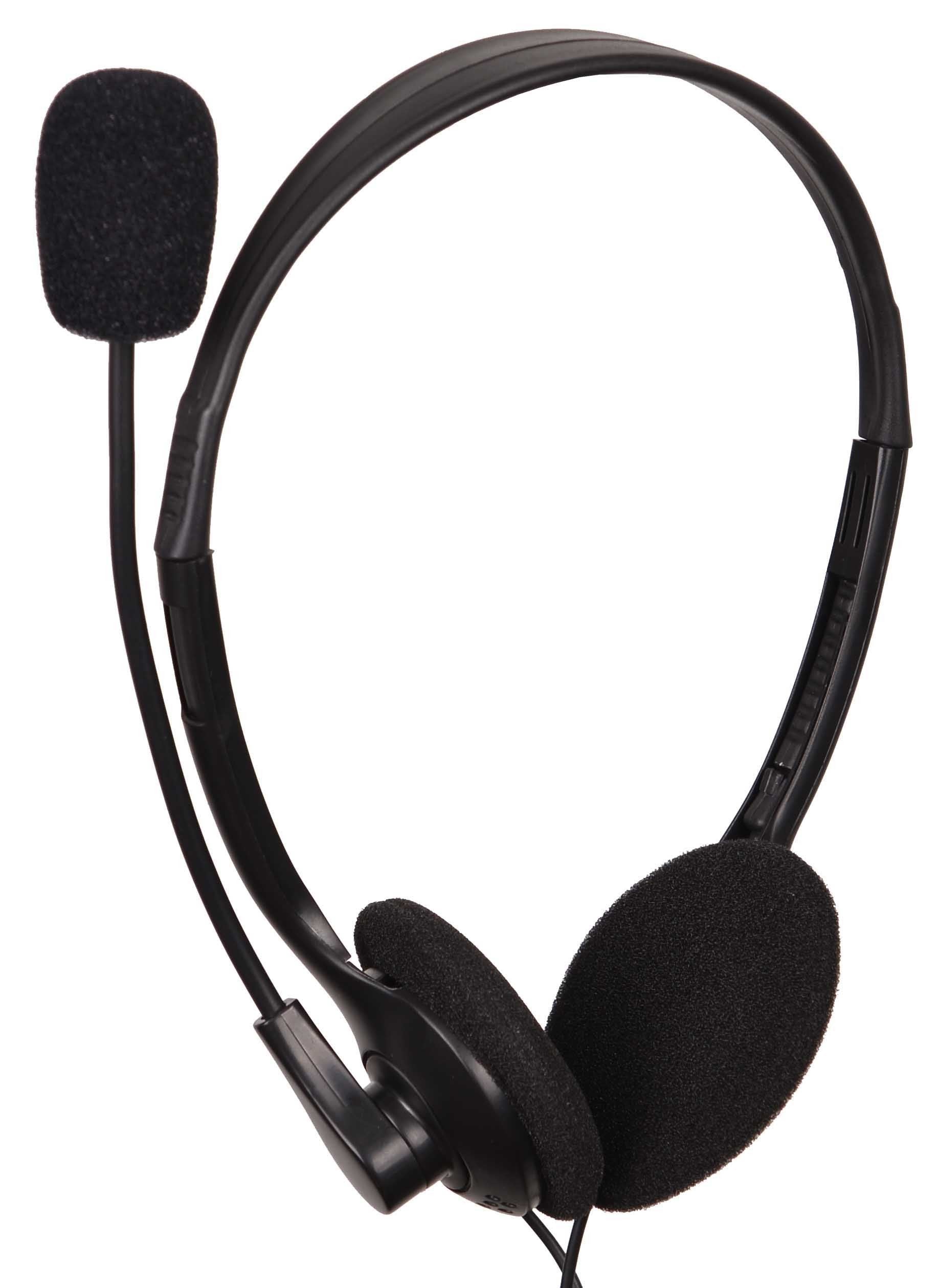 CUFFIE GEMBIRD STEREO CON CONTROLLO VOLUME NERO C/MICROFONO
