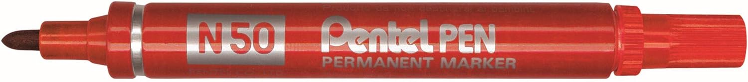 CF 12 PZ MARCATORE PROFESSIONALE PENTEL PEN N50 ROSSO