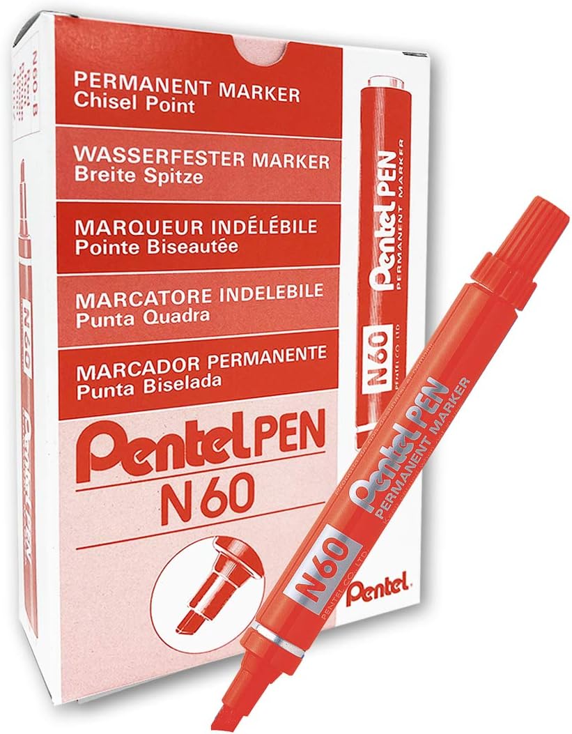 CF 12 PZ MARCATORE PROFESSIONALE PENTEL PEN N60 ROSSO