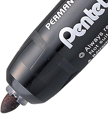 Marcatore permanente a scatto Pentel - nero tonda 1 mm Nero