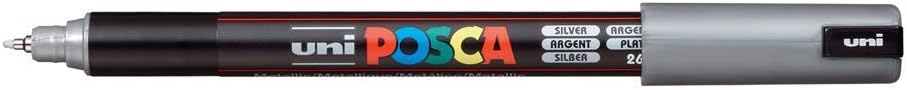 CF. 6 PZ. UNIPOSCA PUNTA EXTRA FINE 0 7 MM PC-1MR ARGENTO
