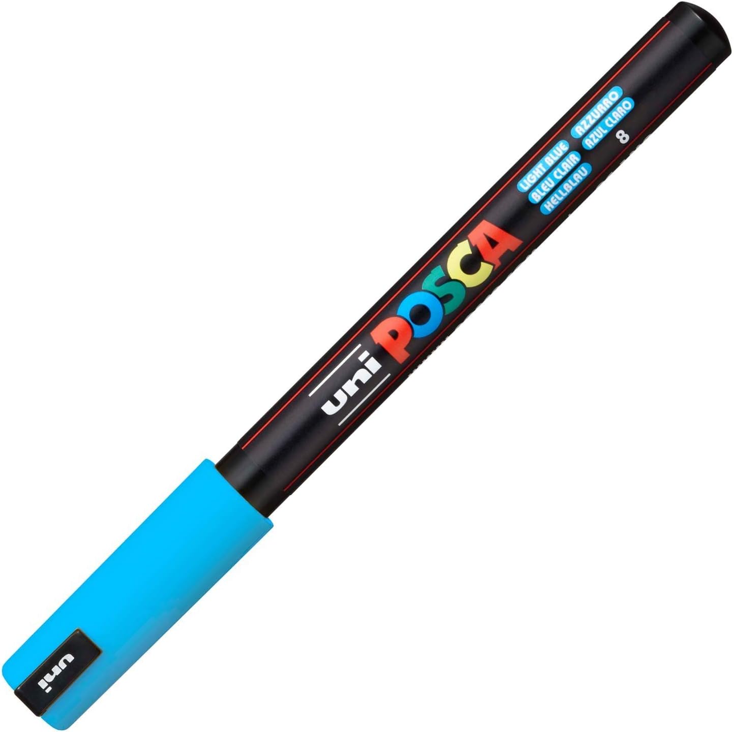 CF 6 PZ. UNIPOSCA PUNTA EXTRA FINE 0 7 MM PC-1MR AZZURRO