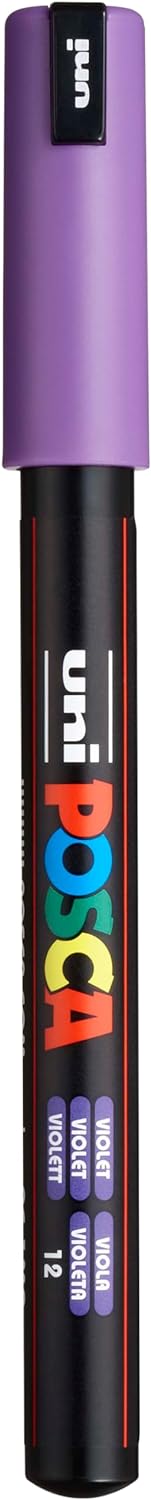 CF 6 PZ UNIPOSCA PUNTA EXTRA FINE 0 7 MM PC-1MR VIOLA