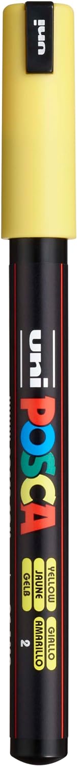 CF. 6 PEZZI UNIPOSCA PUNTA EXTRA FINE 0 7 MM PC-1MR GIALLO P
