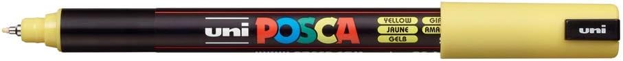CF. 6 PEZZI UNIPOSCA PUNTA EXTRA FINE 0 7 MM PC-1MR GIALLO P