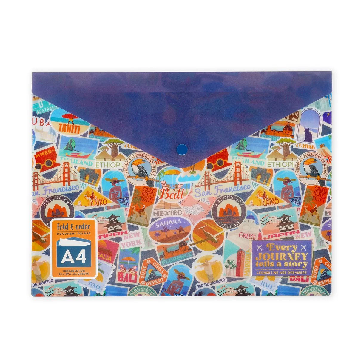 Cartelletta Portadocumenti Fold & Order - Travel Stickers
